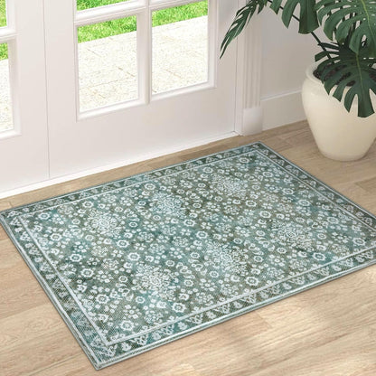 Willow Floral Accent Rug – Sage & Beige - 2x3