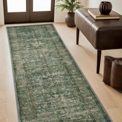 Heritage Vintage Runner Rug – Sage Green