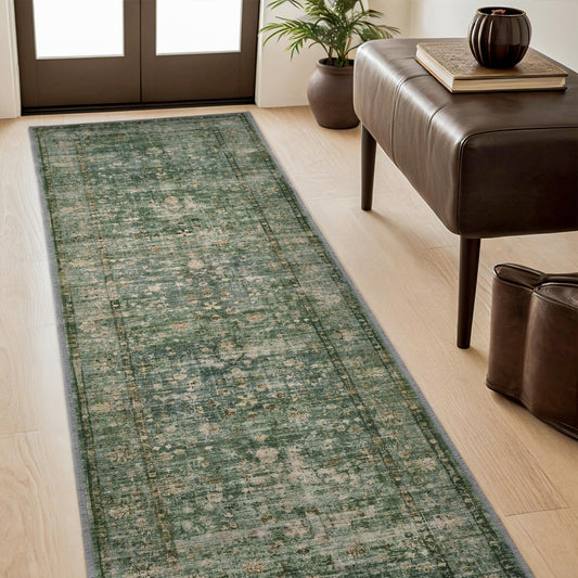 Heritage Vintage Runner Rug – Sage Green