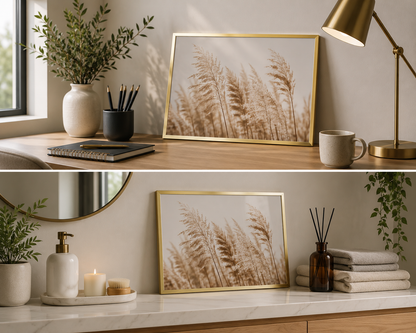 Gold Metal Picture Frame – 7" x 14"
