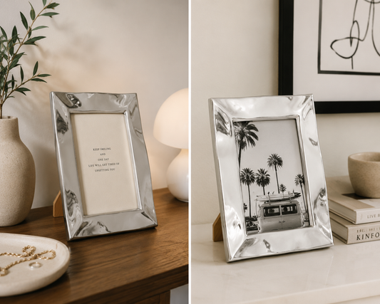 Modern Recycled Aluminum Picture Frame - 8.6" x 6.7"