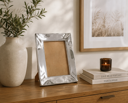 Modern Recycled Aluminum Picture Frame - 8.6" x 6.7"