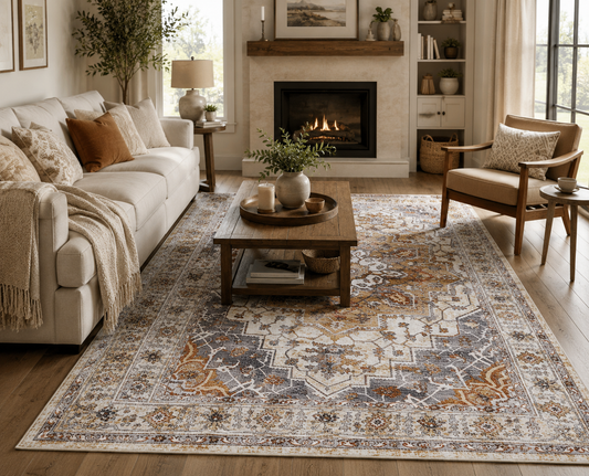 Saffron Vintage Area Rug - 5x7